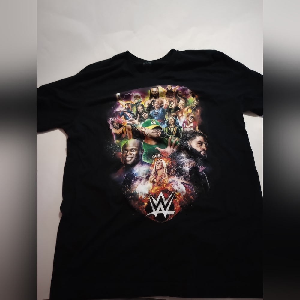 WWE IS COMING HOME WRESTLING SHIRT SIZE medium TEE BLACK JOHN CENA TOUR